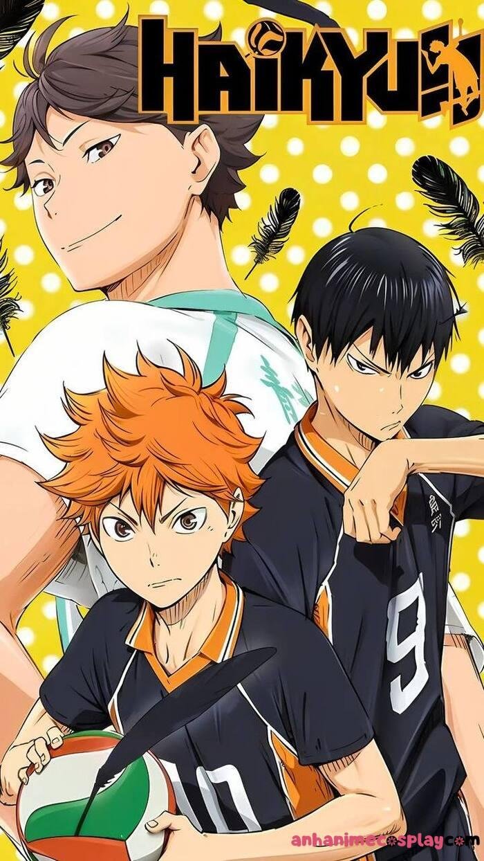 ảnh anime bóng chuyền nhóm